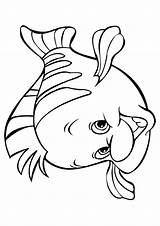 Flounder Fish Coloring Pages Printable Categories Books sketch template