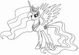Celestia Coloring Princess Pages Pony Little Printable Supercoloring Categories sketch template