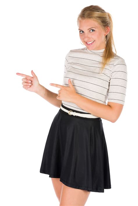 young woman pointing  stock photo public domain pictures