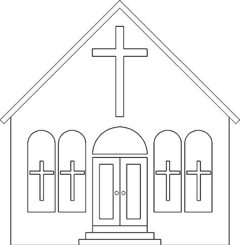 drawing church coloring pages  place  color   coloring