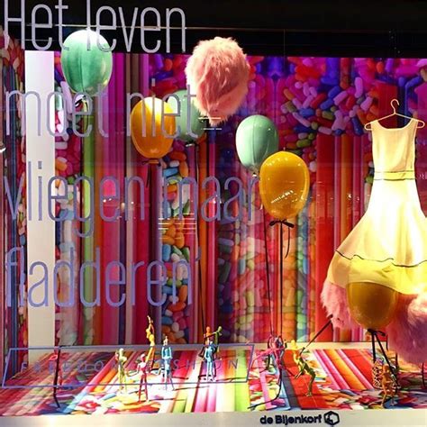 balloons  dresses  display   store front window   colors