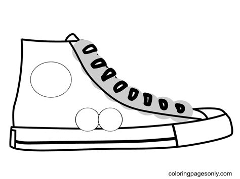 blank shoe coloring page  printable coloring pages