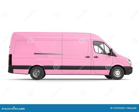 candy pink modern delivery van side view stock illustration illustration  motor speed