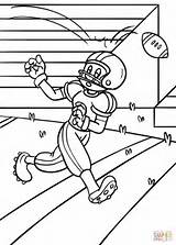 Football Coloring Player Cartoon Pages American Clipart Drawing Categories sketch template