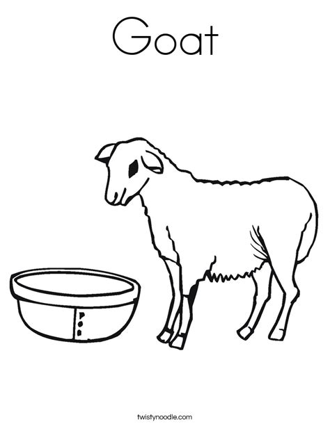 goat coloring page twisty noodle