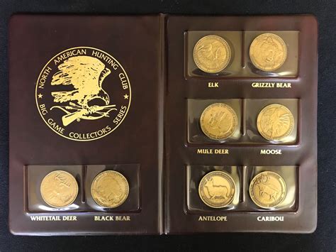 north america hunting club complete set  collector coins