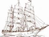 Drawing Ship Clipper Sailing Line Getdrawings sketch template