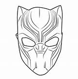 Panther Pantera Negra Maske Superheld Schwarzer Colorpages Vingadores Raskrasil sketch template