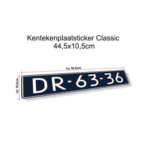 nummerbord sticker classic xcm