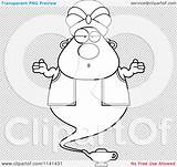 Careless Cartoon Genie Chubby Clipart Cory Thoman Outlined Coloring Vector Illustration Regarding Notes Quick sketch template