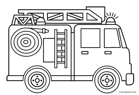 coloring pages fire truck  kids printable