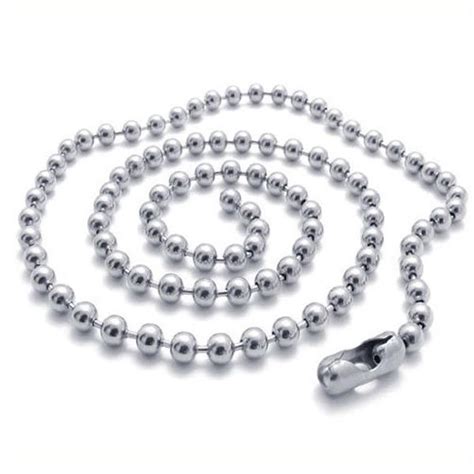 Sale 28 2 49 Silver Alloy Ball Beads Chain Necklace Bead