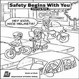 Safety Coloring Pages Bike Kids Printable Road Worksheets Bicycle Activity Sheet Worksheeto Book Via Printables Template sketch template