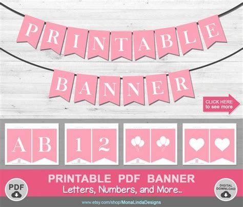 pink printable  bannerprintable alphabet letter bannerprintable
