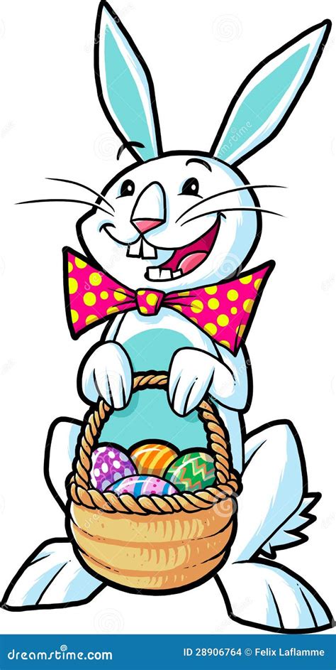 easter bunny holding  basket stock images image