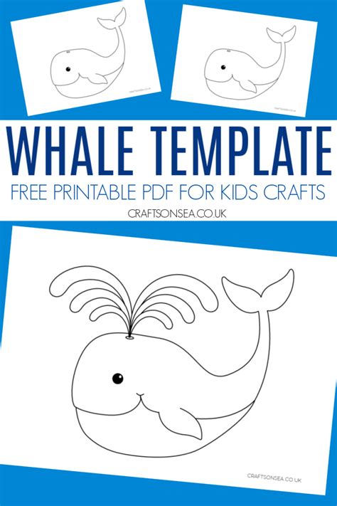 whale template  printable  crafts  sea