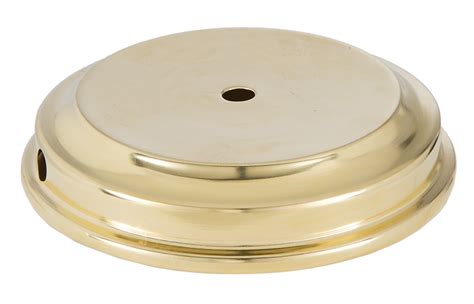 unfinished flaired disc solid brass lamp base  bp lamp supply