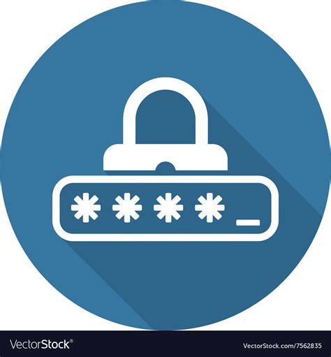 password protection icon flat design royalty free vector