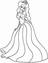 Disegni Principessa Principesse Prinses Kleurplaat Princesas Semplici Supercoloring Dibujos sketch template