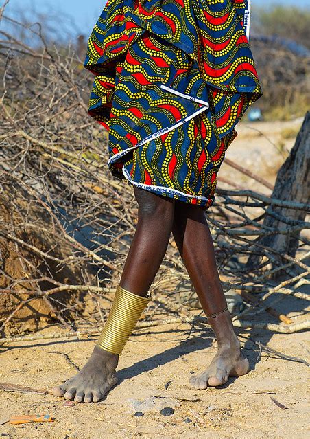 mucubal tribe woman ankle bracelets namibe province virei angola a