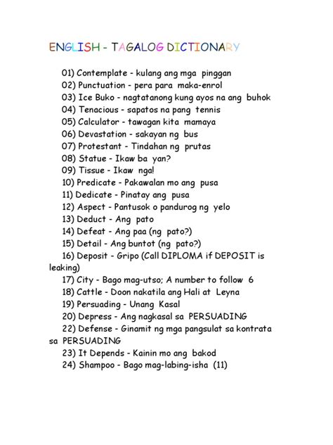 english tagalog dictionary