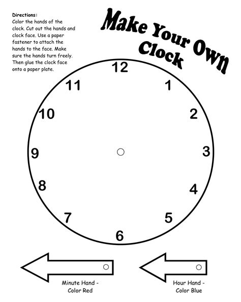 paper plate clock template