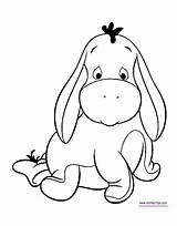 Baby Eeyore Coloring Pages Pooh Tigger Disneyclips sketch template