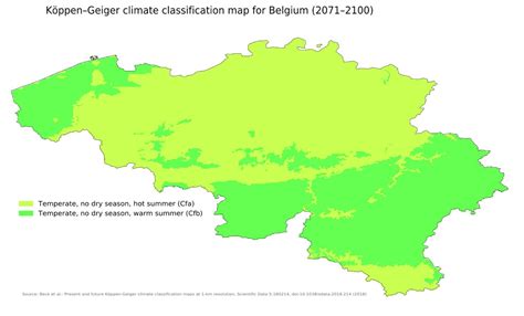 koeppengeiger climate classification map  belgium   climates map belgium