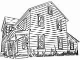 Coloring House Houses Wood Made Pages Cowboys Print Colouring Wooden Haunted Terrible Ghost Color Clipart Comments Netart Library Coloringhome sketch template