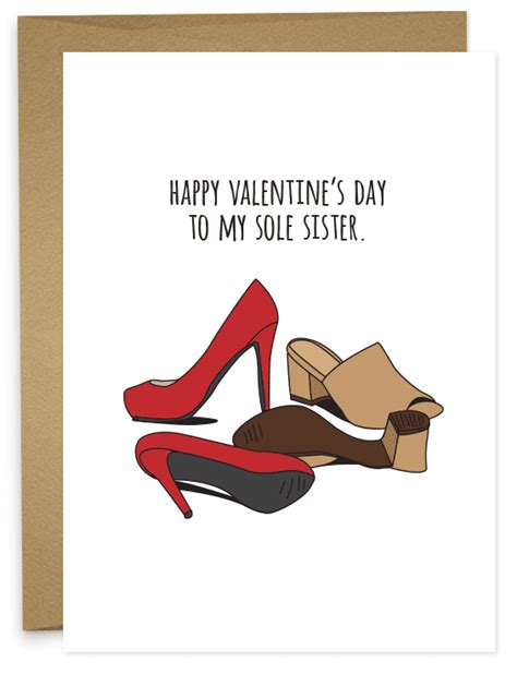 Sole Sister Soul Sister Funny Valentine S Day Card For