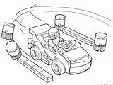 Car Coloring Driver Lego Racing Pages Printable Juniors sketch template