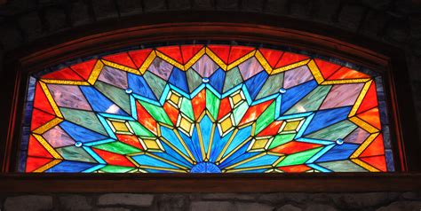 kaleidoscope stained glass window castle studio stained glass
