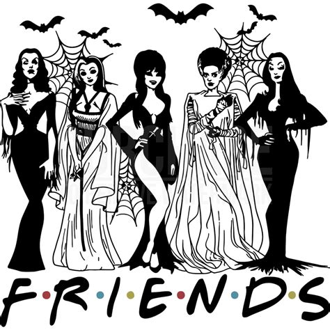 Halloween Friends Svg Elvira Svg Lily Munster Svg Morticia Svg