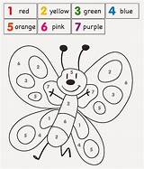 Color Number Worksheet Coloring Butterfly After Worksheets Crocodile While Pages Colors Numbers Simple Super Kindergarten Kids Printables Count Preschool Sheet sketch template
