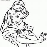 Belle Coloring Princess Pages Disney Everfreecoloring Printable sketch template