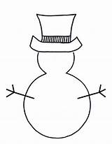 Snowman Template Outline Clipart Kids Simple Christmas Printable Craft Drawing Snow Blank Preschool Clip Cliparts Man Crafts Winter Coloring Print sketch template
