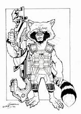 Rocket Raccoon Deviantart Coloring Pages Drawing Line Superhero Galaxy Guardians Getdrawings Fan Deviant sketch template