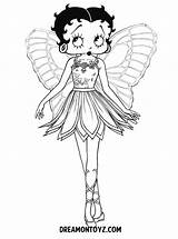 Betty Boop Coloring Pages Printable Print Fairy Color Ballerina Cartoons Barbie Angel Wings Book Adult Archive Colouring Clipart Drawing Kids sketch template