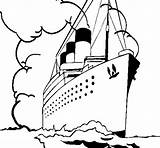 Barco Vapor Colorare Nave Colorir Titanic Vapore Cruceros Facil Barcos Vaixell Disegni Riverboat Steamboat Dibuix Barche sketch template