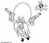 Sam Yosemite Looney Tunes Coloring Pages Printable Adults Kids sketch template