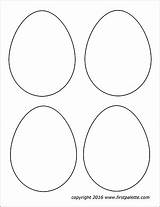 Printable Easter Eggs Egg Coloring Templates Pages Template Firstpalette Printables Plain Sized Medium Set Color Pattern Crafts Decorate Kids Visit sketch template