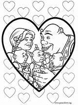 Shrek Coloring Pages Fiona Children Their Colouring Printable Babies Beside Happy Family Sheets Para Colorir Forever Kids After Book Popular sketch template