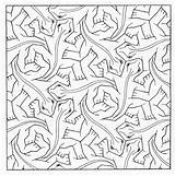 Escher Coloring Pages Tessellation Printable Tessellations Mc Template Templates Sketchite Getcolorings Getdrawings Sketch Print Math Visit Color Patterns Fish Colorings sketch template
