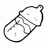Baby Milk Bottle Cartoon Vector Stock sketch template