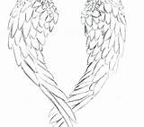Wings Angel Coloring Pages Heart Getdrawings Getcolorings sketch template