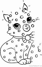 Cat Custard Dot Dots Connect sketch template