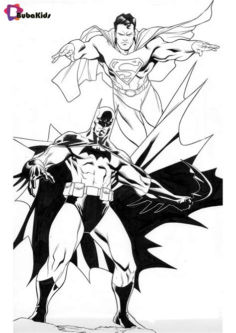 superman  batman printable coloring pages  bubakidscom bubakidscom