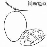 Mango Coloring Pages Tree Printable Getcolorings Sheets Clipartmag Drawing Coloringfolder sketch template