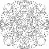 Coloring Mandala Pages Heart Flower Rose Dover Publications Adults Drawing Printable Hearts Welcome Book Mandalas Adult Doverpublications Books Sample Colouring sketch template