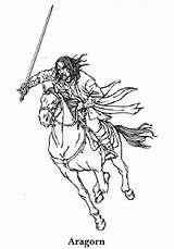 Seigneur Anneaux Aragorn Legolas Anneau sketch template